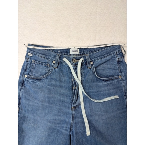 Citizens of Humanity Horseshoe Wide Leg Drawstring Jeans Blue 27 - Picture 8 of 8